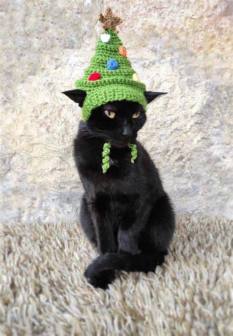 Tree Hat for Cat, Pet Costume, Cat Christmas Costume, Pet Christmas ...