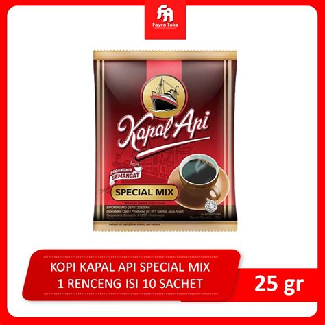 Jual KOPI KAPAL API SPECIAL MIX 25gr RENCENG ISI 10 Shopee Indonesia