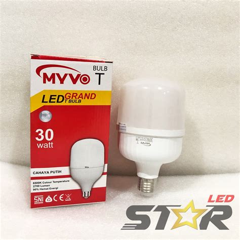 Jual MYVO Grand Bulb T LED 30W 40W Lampu Bohlam Tabung Murah Hemat