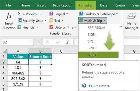 Sqrt Excel Function Formula Examples How To Use