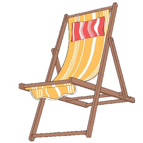 Beach Chair Sticker By Compania Fantastica