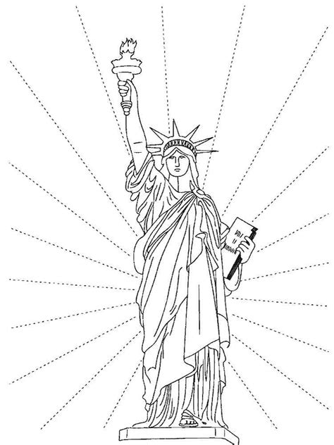 Statue Of Liberty Face Coloring Page