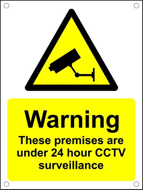 KPCM Warning Premises Protected 24 Hour CCTV Surveillance Made In