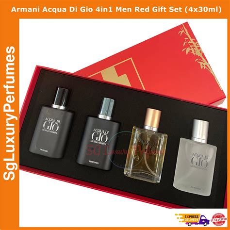 Acquaa Gio Amani Red 4in1 Men Perfume Set 4x30ml Shopee Singapore