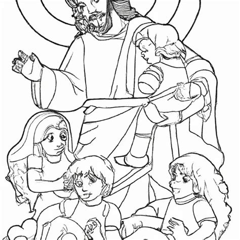 Jesus E As Crian As Desenhos Para Imprimir E Colorir