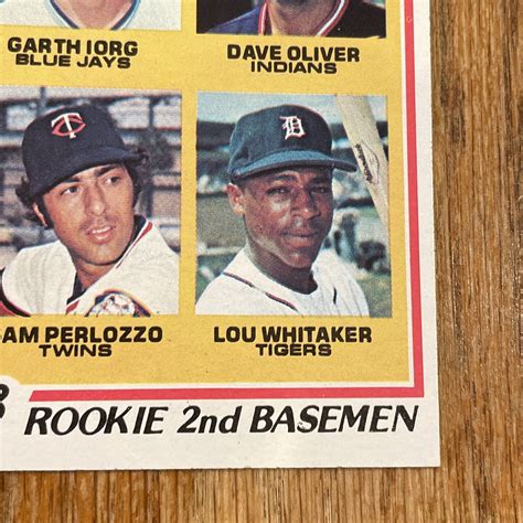 1978 TOPPS 704 ROOKIE RC LOU WHITAKER DETROIT TIGERS NM Sharp