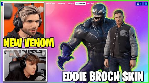 Streamers React To Eddie Brock Skin In Fortnite Item Shop Eddie Brock Venom Skin In Fortnite