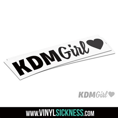 Kdm Girl Heart • Jdm Tuner Stickers Decals • Vinyl Sickness