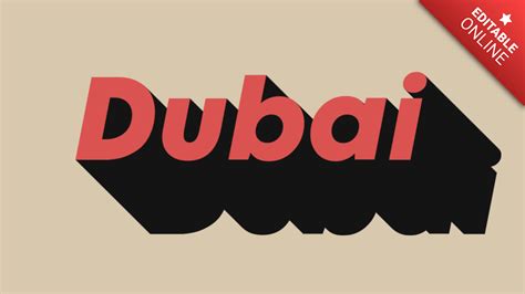 Dubai Efecto Moderno Extrusi N Larga Generador De Efectos De Texto