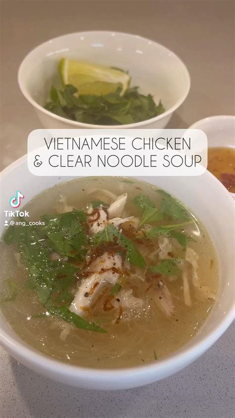 Vietnamese Chicken and Clear Noodle Soup - Mien Ga | Vermicelli recipes, Cooking recipes ...