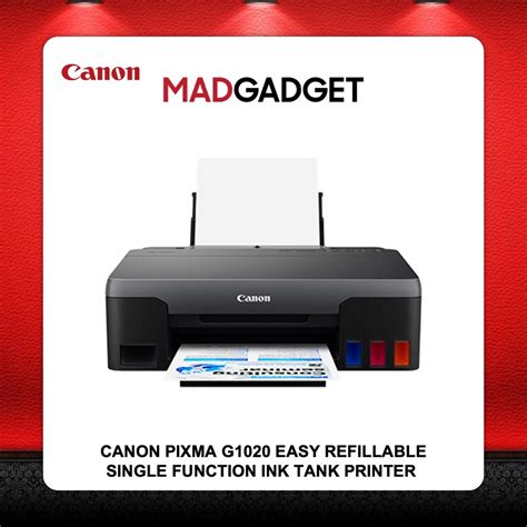 Canon Pixma G1020 Easy Refillable Single Function Ink Tank Printer Shopee Malaysia