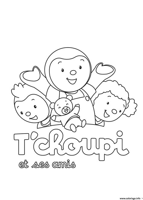 Coloriage Tchoupi Et Ses Amis Jecolorie