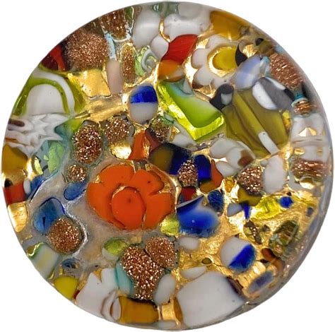 Broche en verre de Murano de 2 3 cm de diamètre Boîte cadeau incluse