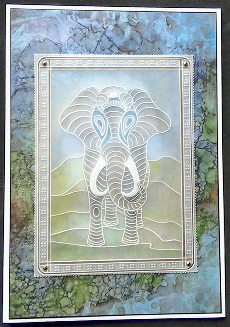 Clarity NDC Elephant Groovi Plate With Designer Card By Lynne Lee