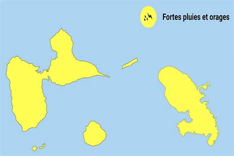 La Guadeloupe Et La Martinique En Vigilance Jaune Pour Fortes Pluies Et