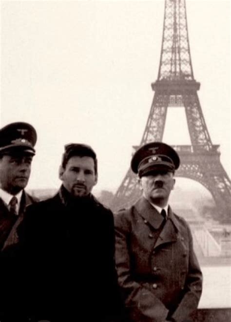 Adolf Hitler visits Paris to search for the answer to the question "Who was in Paris?" Next to ...