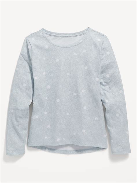 T shirt ultra doux à manches longues à imprimé pour Fille Old Navy