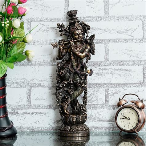 Buy Mukundra Art N Craft Standing Krishna Playing Flute Idols