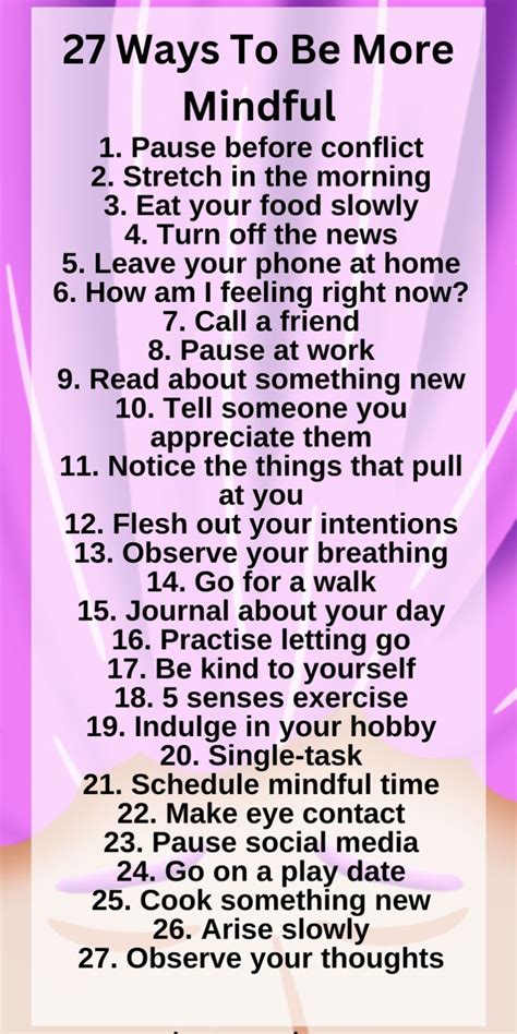 27 Ways To Be More Mindful In Daily Life En 2024 Thing 1