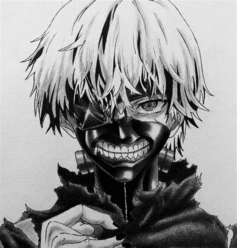 Ken Kaneki, drawn by Me in Pen, Graphite and Charcoal/Carbon Pencil ...