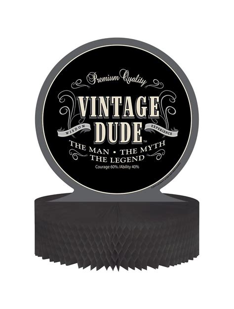 Creative Converting Vintage Dude Birthday Centerpiece With Honeycomb