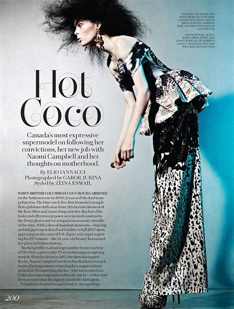 Coco Rocha Covers Fashion Canadas Winter 2013 Issue Fashion Gone Rogue