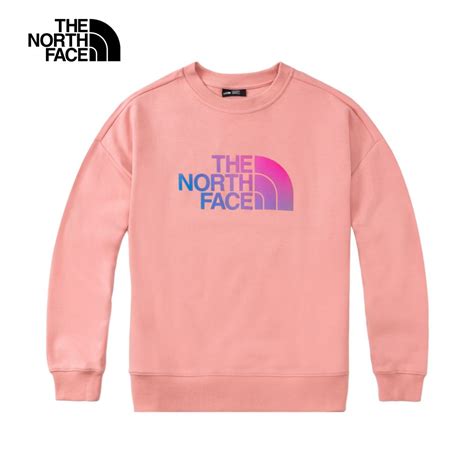 The North Face 北面 女款粉紅色舒適透氣大尺寸品牌印花寬鬆大學t86qdi0r Pchome 24h購物