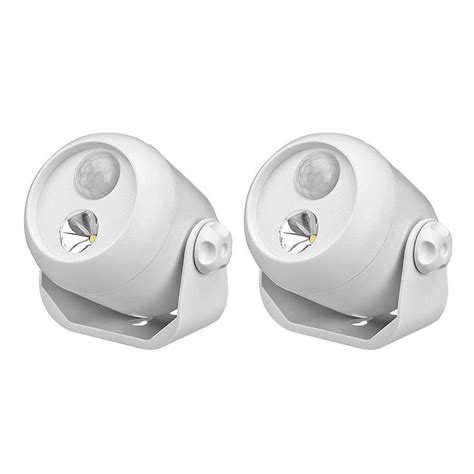 Mr Beams White Wireless Motion Sensing LED Spot Light 2 Pack MB302