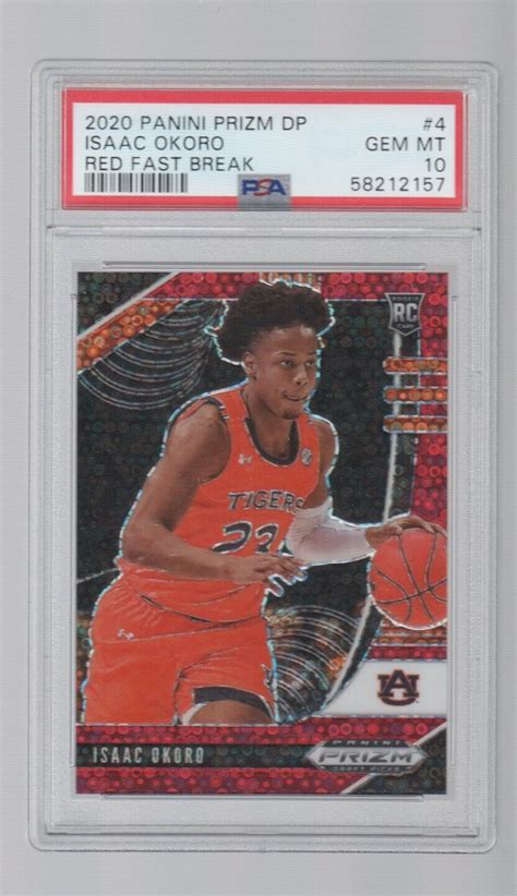 Isaac Okoro Panini Prizm Draft Red Fast Break Prizm Rookie Psa