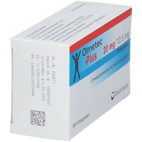 Olmetec Plus 20 Mg 12 5 Mg 98 St Mit Dem E Rezept Kaufen Shop Apotheke