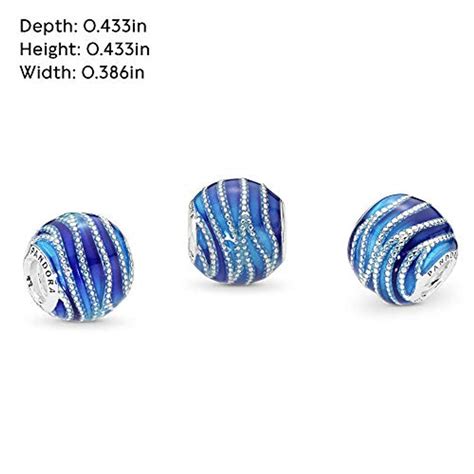 Pandora Moments Blaue Welle Charm Sterling Silber Im Pandora Charms