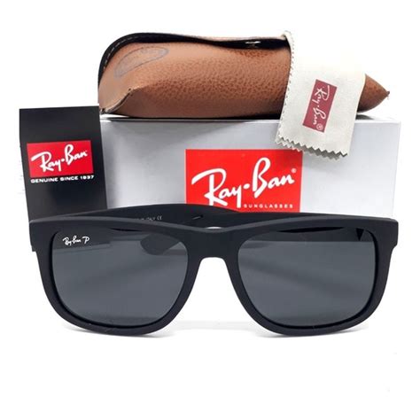 Culos De Sol Polarizado Ray Ban Justin Fosco Preto Masculino