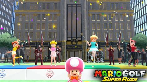 Mario Golf Super Rush Daisy Vs Peach Vs Rosalina Vs Pauline At New Donk