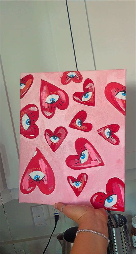 Heart painting | Mini canvas art, Canvas painting, Diy canvas art painting