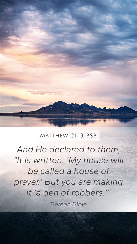 Matthew 21 13 BSB Mobile Phone Wallpaper And He Declared To Them It