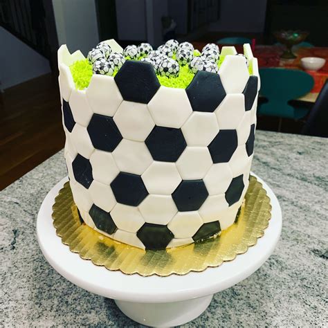 Soccer Ball Cake | Soccer cake, Soccer birthday cakes, Soccer ball cake