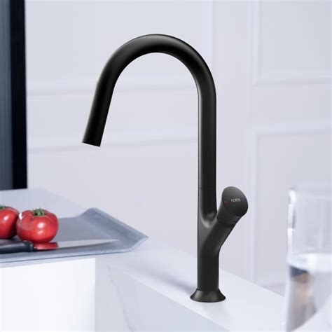 Fortis Lica Sense Kitchen Mixer Tap Swivel Spout Matt Black