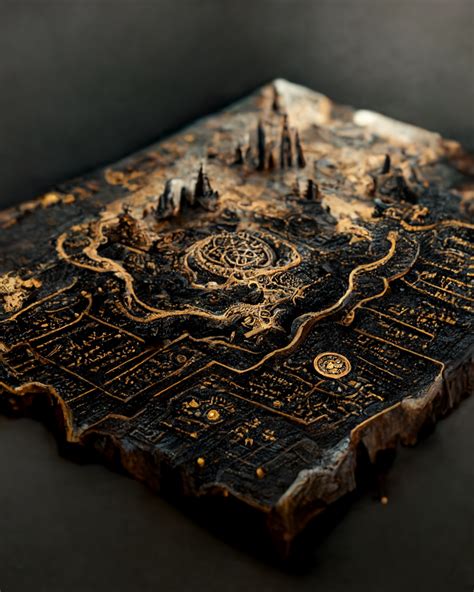 Midjourney Prompt Magical Lost City D Map Black And Prompthero