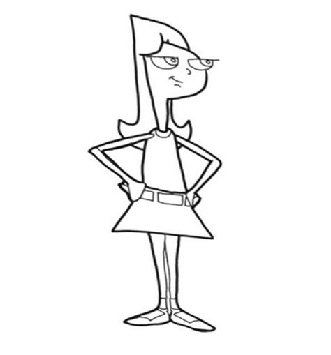 Candace Sonriendo Para Colorear Imprimir E Dibujar Coloringonly