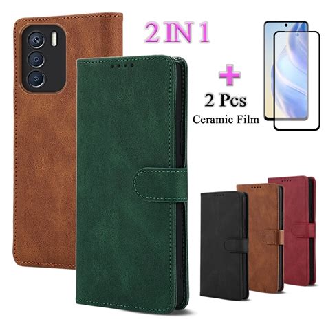 2 IN 1 Infinix Zero 5G 2023 X6815C Zero 2023 Flip Leather Case With