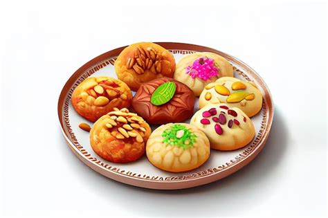 Premium Photo Assorted Semolina Maamoul Or Mamoul Cookies With Dates