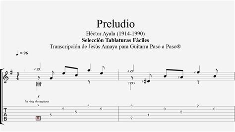 Preludio Héctor Ayala Tablatura Por Jesús Amaya Youtube