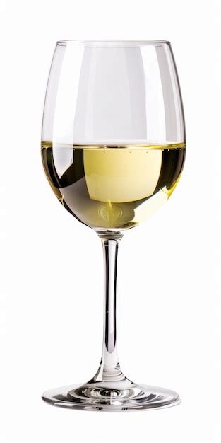 Premium Photo Refreshing White Chardonnay Wine In Isolated Glass On Grey Background Perfect Drink