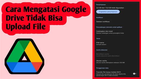 Cara Mengatasi Google Drive Tidak Bisa Upload File YouTube