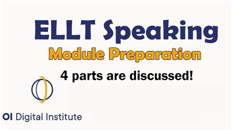 Ellt Speaking Preparation Oxford Test Speaking Module Parts Youtube