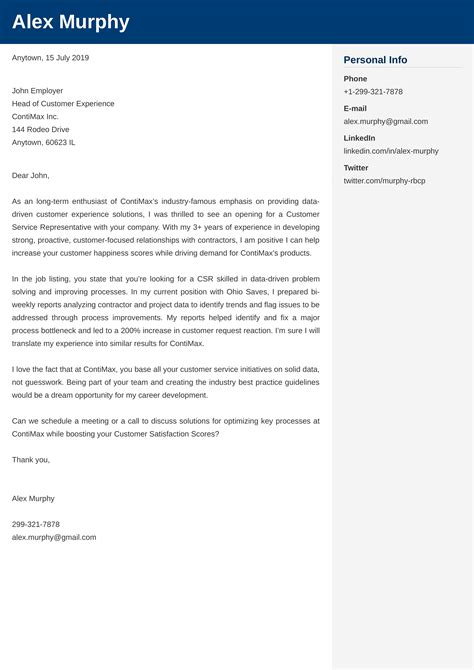 Customer Service Cover Letter Examples And Templates 2024