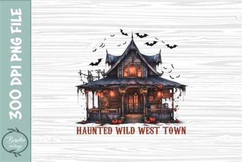 Haunted Wild West Town Graphic By Basilio Vintage Creative Fabrica