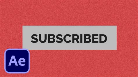 How To Create A Subscribe Button In After Effects Youtube