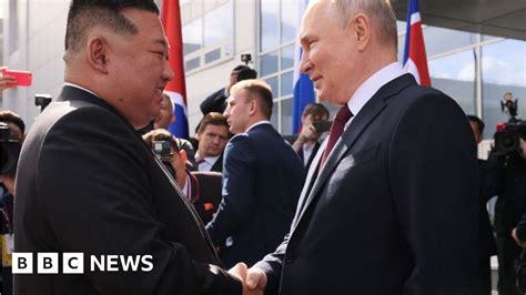 Watch Putin And Kim Shake Hands At Space Port