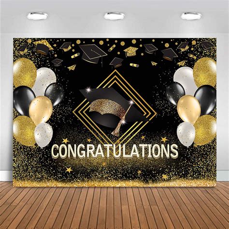 Buy Moca Class Of Graduation Photography Backdrop Black And Gold